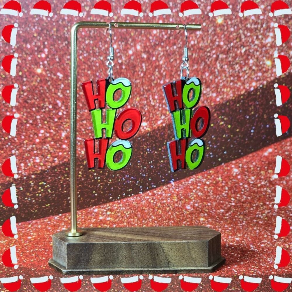 2/$15 Ho Ho Ho Christmas Earrings (NWOT)‎